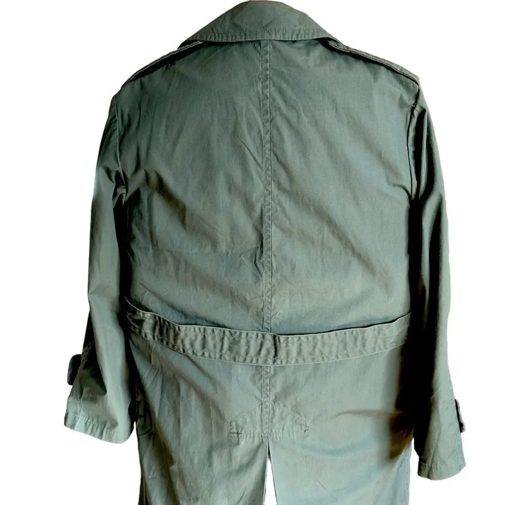 Rolane Sportswear, INC Vintage Men’s Military Trench Coat Army Green Size 36R